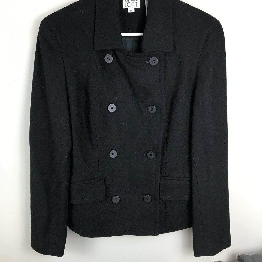Ann Taylor Loft Pea coat, wool blend, Size M